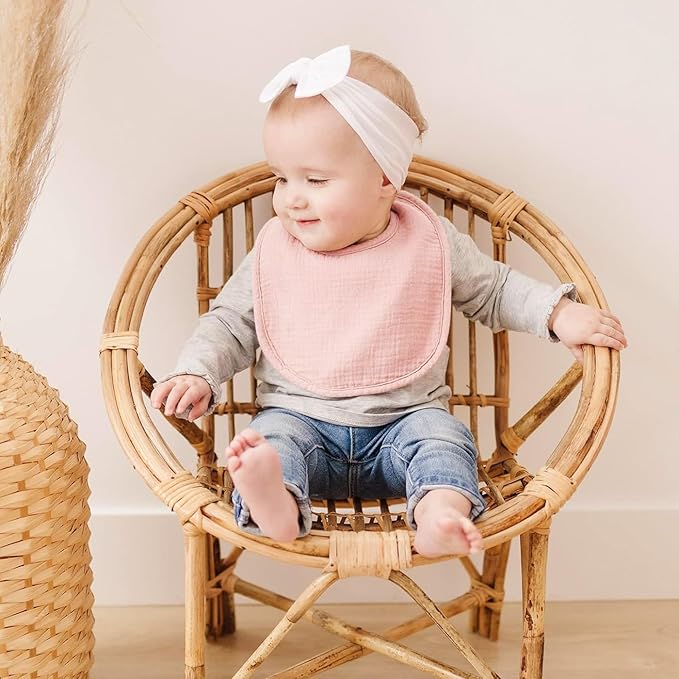SLOSH Bavoirs Bébé Naissance Bebe Nouveau Né Coton Doux Absorbant Respirent Nourrissons Unisex Garçons Filles