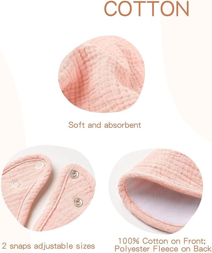 SLOSH Bavoirs Bébé Naissance Bebe Nouveau Né Coton Doux Absorbant Respirent Nourrissons Unisex Garçons Filles