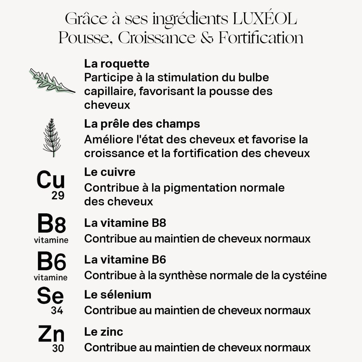 Luxéol pousse croissance et fortification 90 gélules