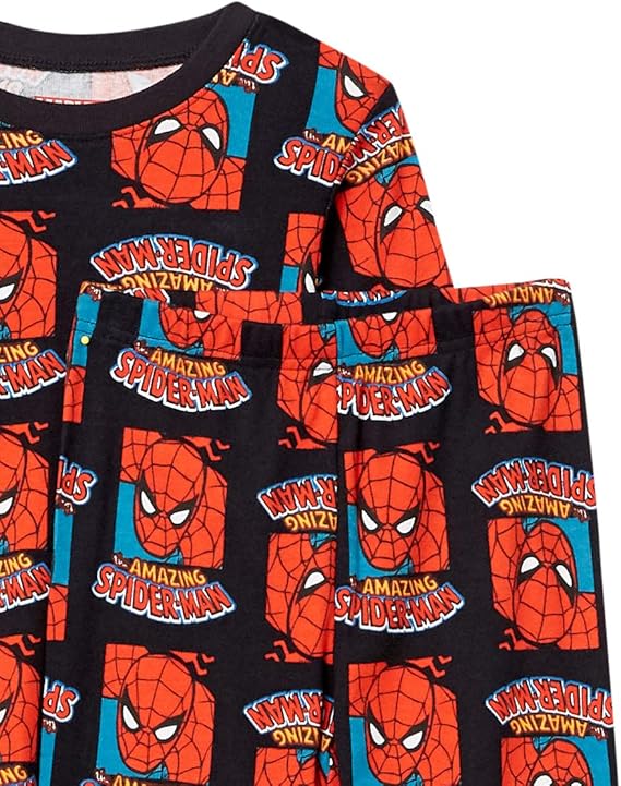 Amazon Essentials Marvel Ensembles De Pyjama, Coupe Ajustée, 3 Pièces Garçon
