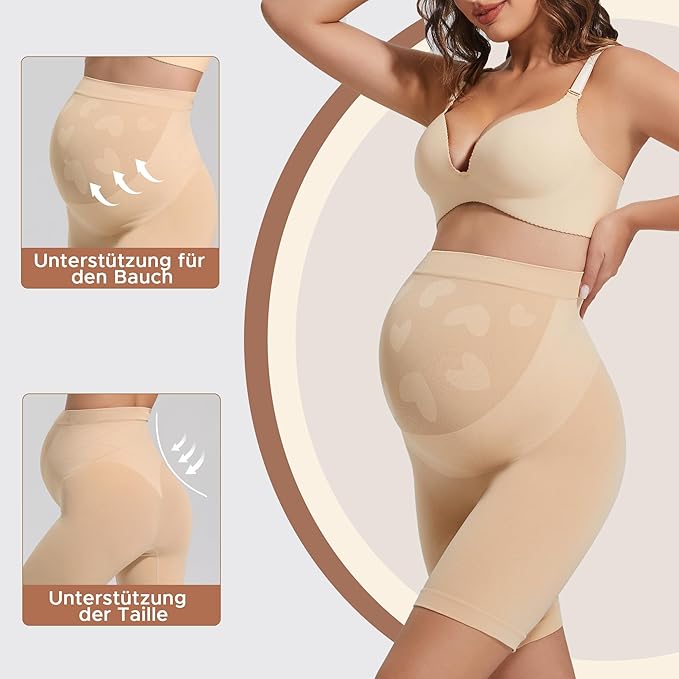 INNERSY Culotte Grossesse Taille Haute Shorty Anti Frottement Cuisse sous Robe Short Maternité
