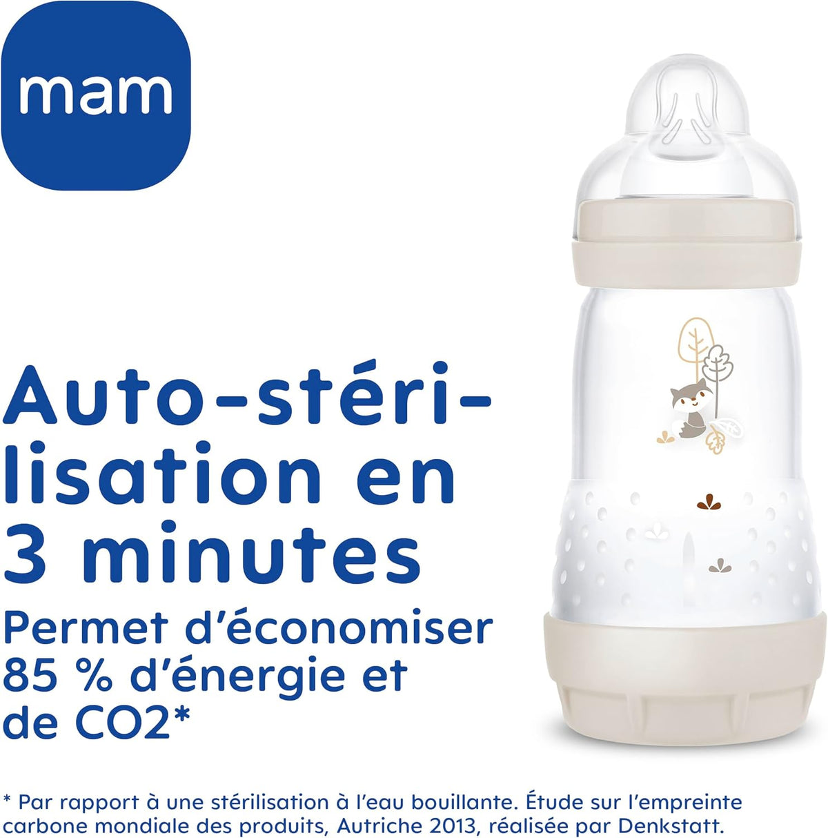MAM Biberon Easy Start/Anti-Colique - 260ml - Océan - Tétine Débit 2