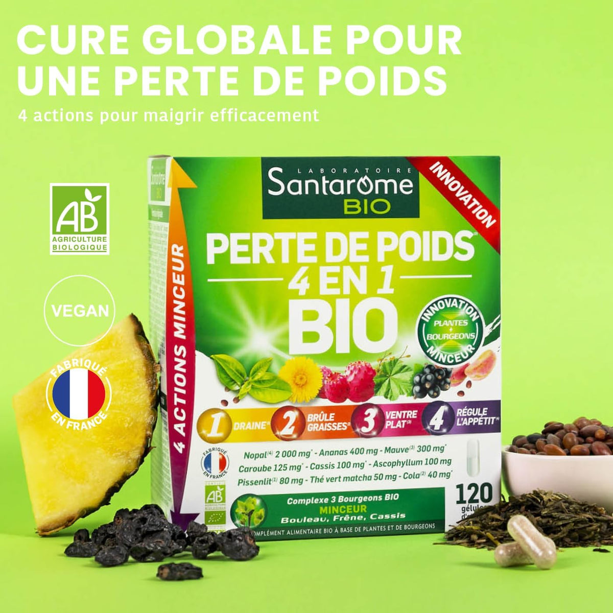 Perte de Poids 4 en 1 Bio (120 Gélules)