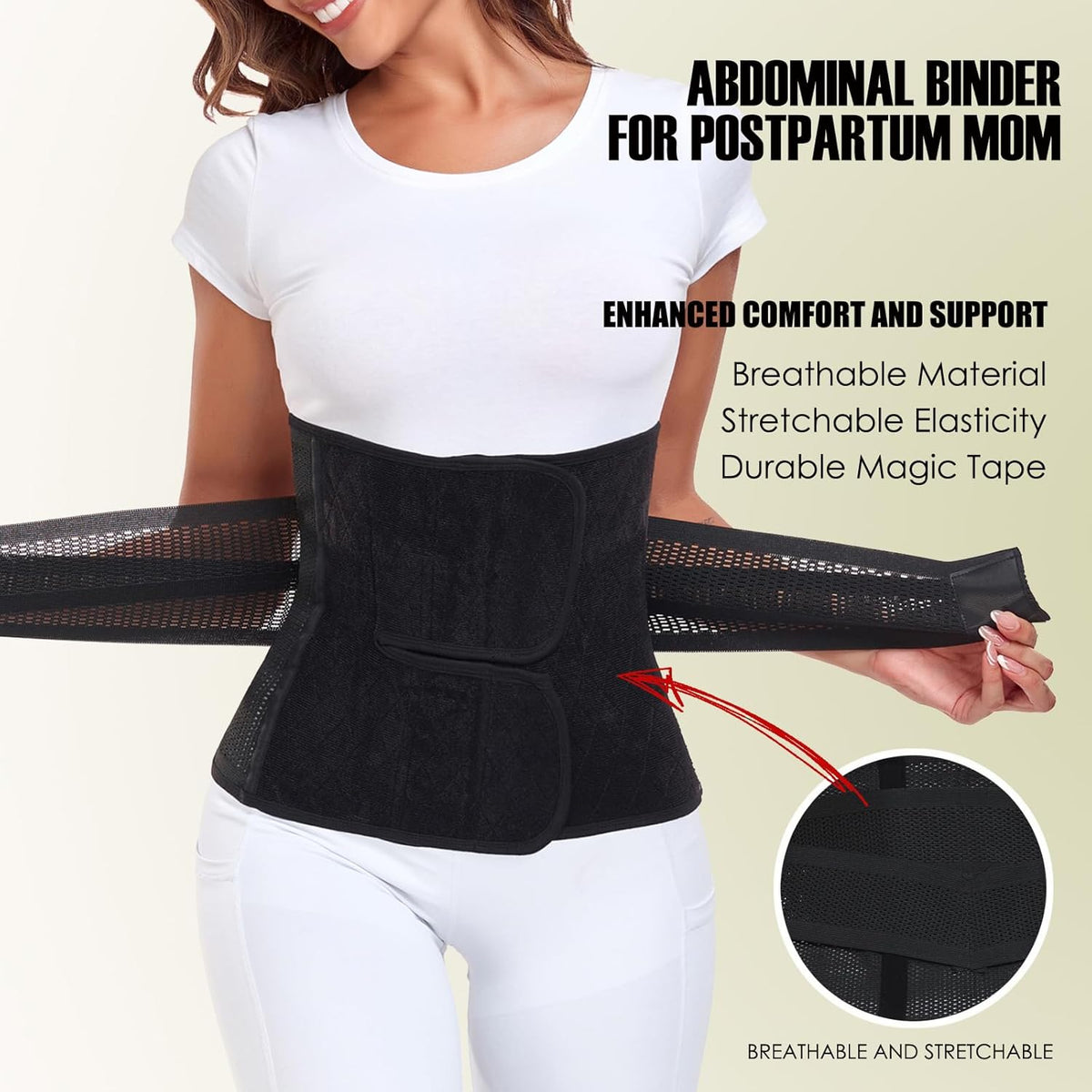 MAMODY Ceinture post accouchement, Gaine post accouchement, ceinture post partum, ventre plat gaine post-partum, Ceinture ventrale post-partum