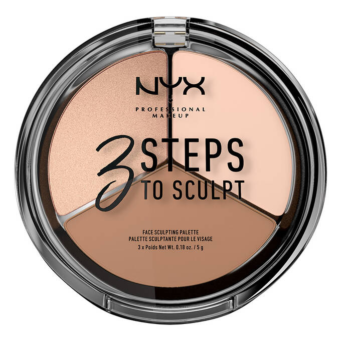 NYX Palette 3 Steps to Sculpt: Correctrice, Anti-cernes, Contouring