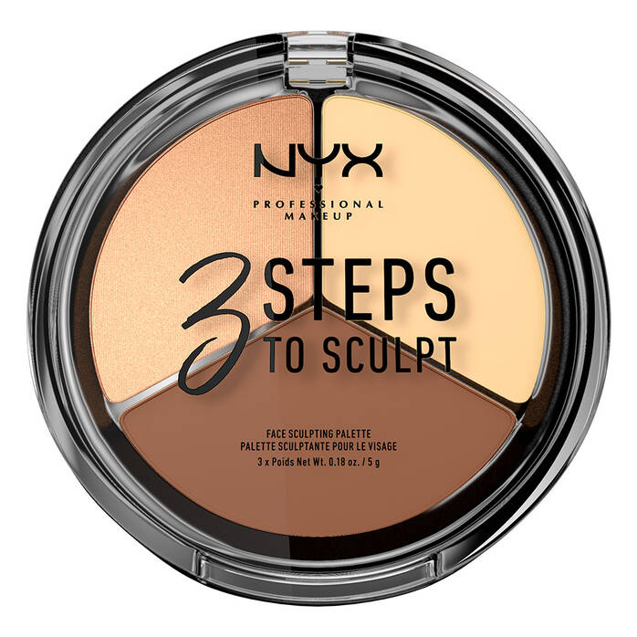 NYX Palette 3 Steps to Sculpt: Correctrice, Anti-cernes, Contouring
