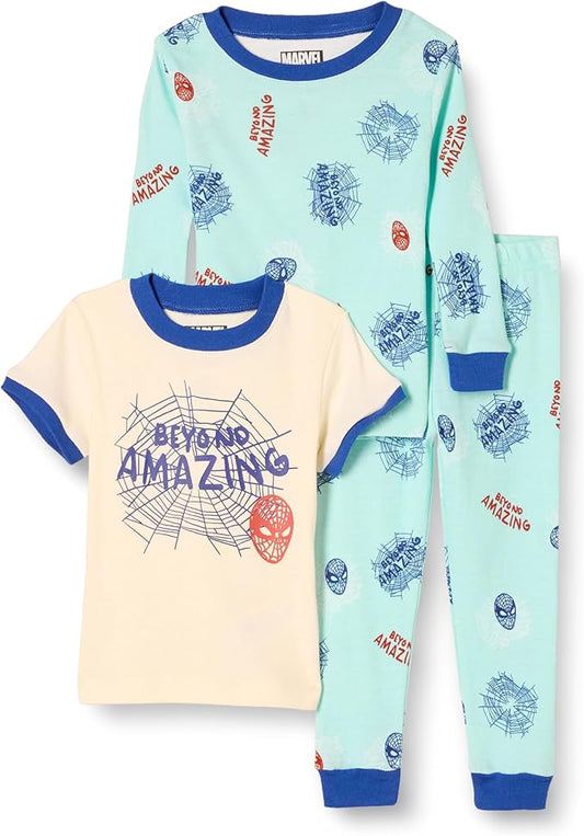 Amazon Essentials Marvel Ensembles De Pyjama, Coupe Ajustée, 3 Pièces Garçon