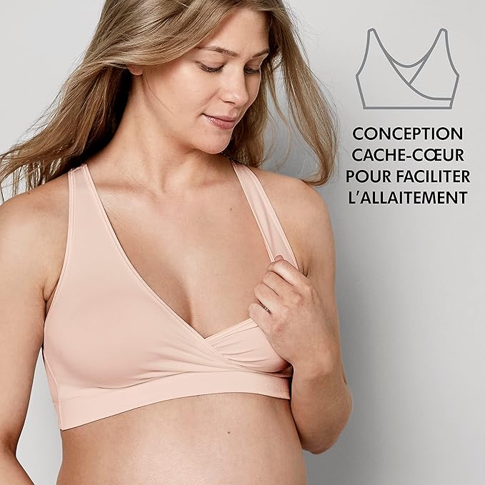 Medela Brassière de nuit Keep Cool | Brassière de grossesse et d'allaitement de nuit sans coutures dotée d'un tissu doux au toucher et d'un maintien dorsal entièrement respirant