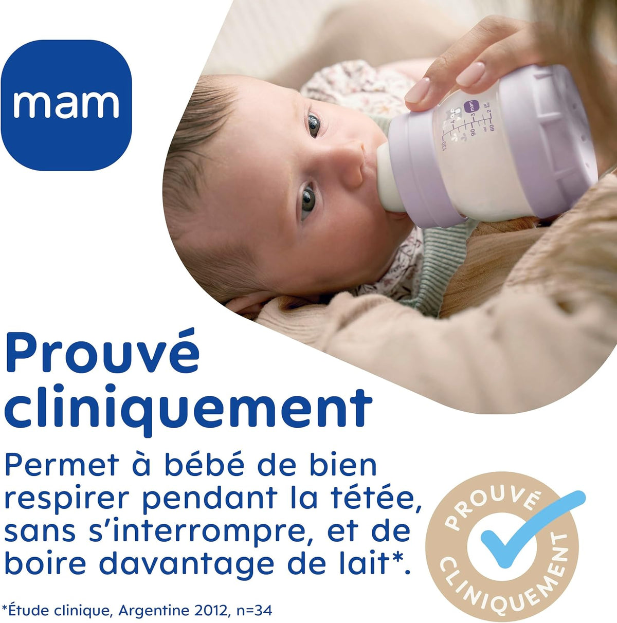 MAM Biberon Easy Start/Anti-Colique - 260ml - Océan - Tétine Débit 2