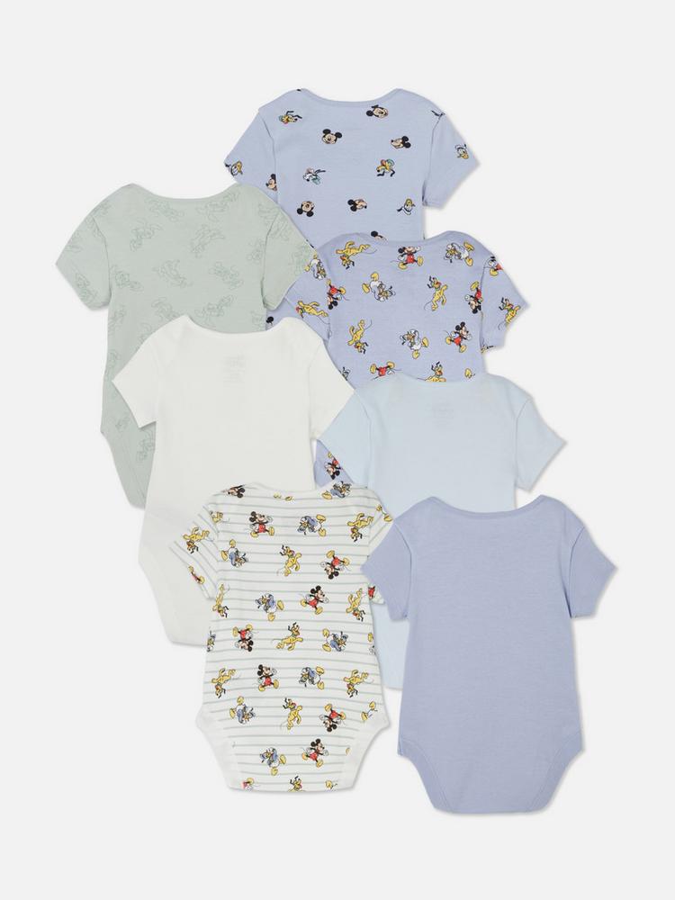 Primark Lot de 7 bodys Disney Mickey Mouse & Co.
