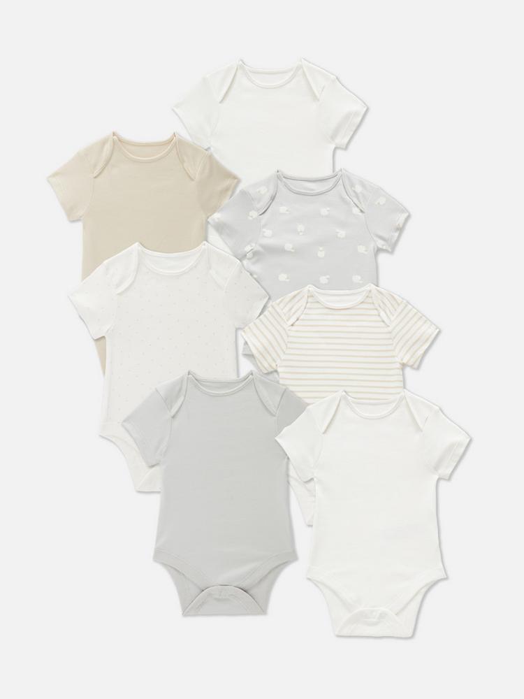 Primark Lot de 7 bodys mixtes à manches courtes