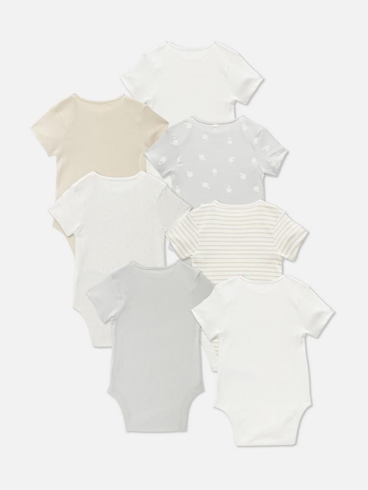 Primark Lot de 7 bodys mixtes à manches courtes