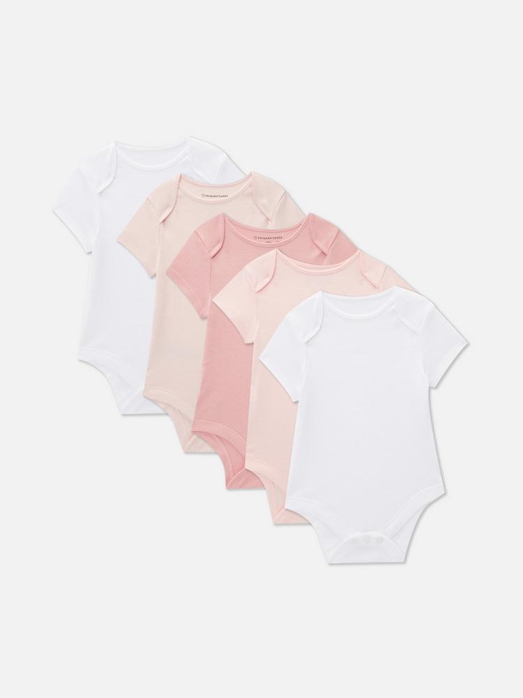 Primark Lot de 5 bodies à manches courtes