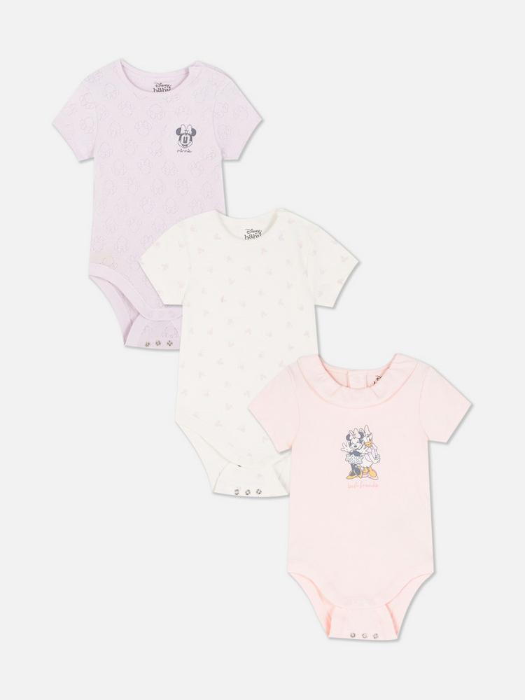 Primark Lot de 3 bodys à manches courtes Disney Minnie et Daisy