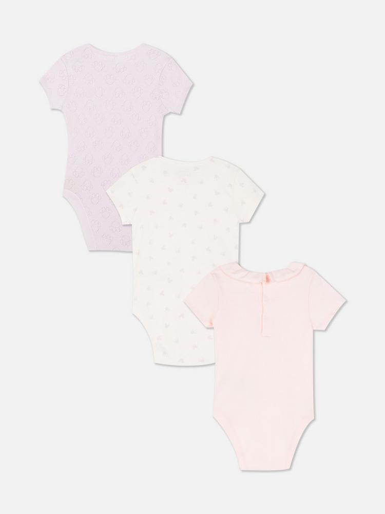 Primark Lot de 3 bodys à manches courtes Disney Minnie et Daisy