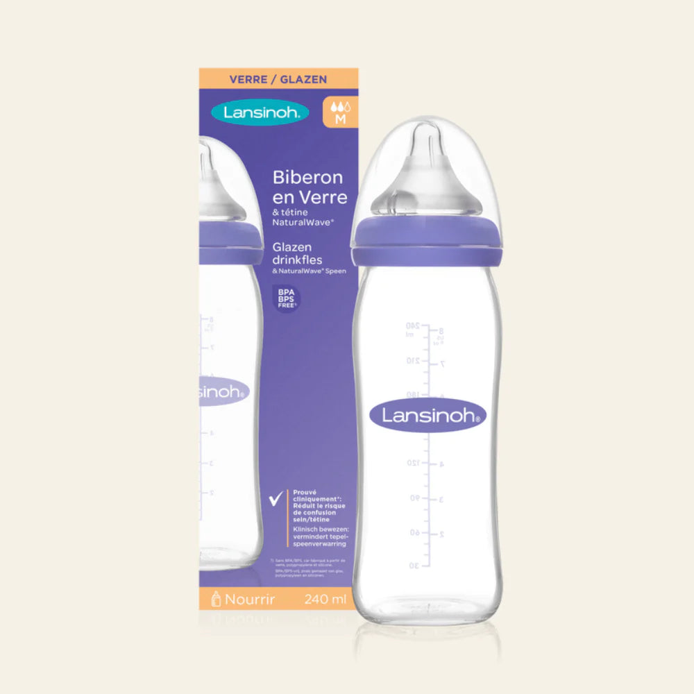 Lansinoh Biberon Verre Natural Wave 240 ml