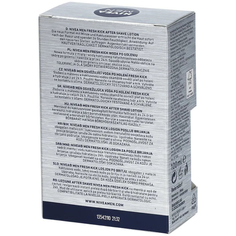 Nivea Men Fresh Kick Lotion Après-Rasage Flacon 100ml