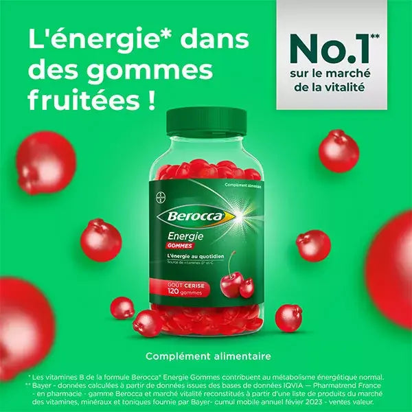 Berocca Complément Alimentaire Énergie Gommes - 120 Unités