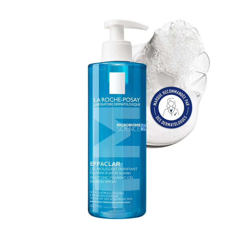 La Roche-Posay Effaclar Gel Moussant Purifiant Peau À Tendance Acnéique Flacon Pompe 400ml