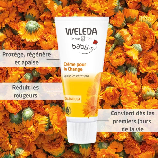 Weleda Baby Crème pour le Change Calendula Apais les Irritations Sans Parfum 75 ml