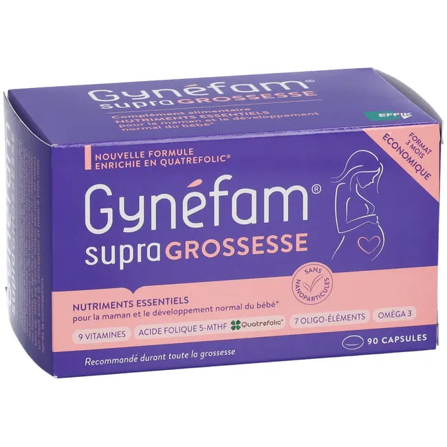 Gynéfam supra GROSSESSE Complément alimentaire Boite de 90 capsules 3 mois