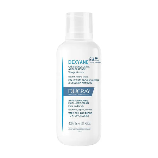 Ducray Dexyane Crème Émolliente Anti-Grattage Peaux Très Sèches À L'Eczéma Atopique Flacon 400ml