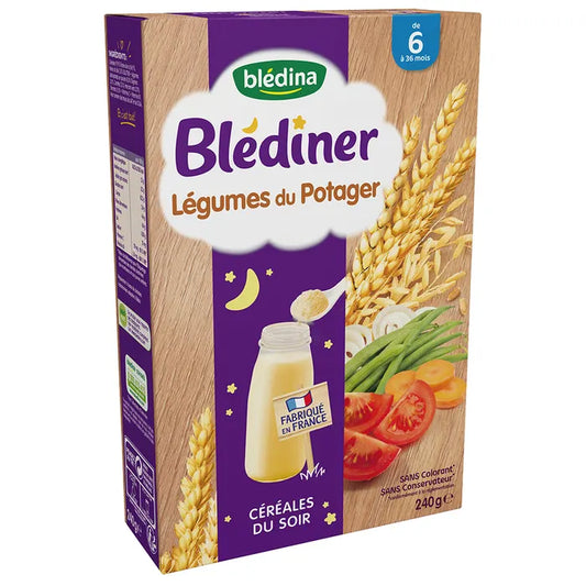 Blédina Blediner Cereales Du Soir Legumes Du Potager Des 6 Mois 240g