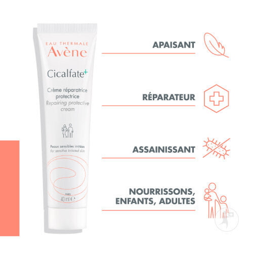 Avène Eau Thermale Cicalfate+ Crème Réparatrice Protectrice Cicatrices Peaux Irritées Tube 100ml