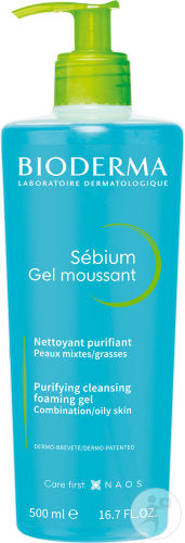 Bioderma Sébium Gel Moussant Nettoyant Purifiant Peaux Mixtes Ou Grasses 500ml