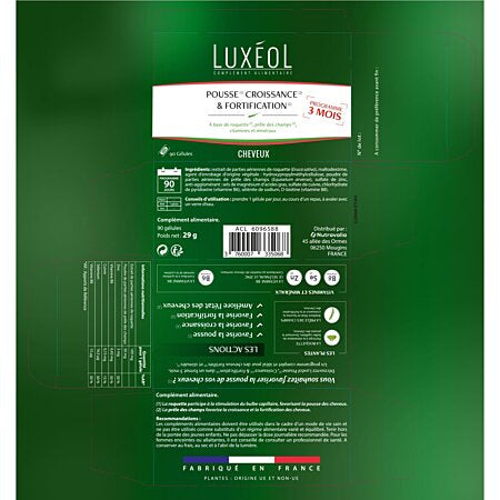 Luxéol pousse croissance et fortification 90 gélules