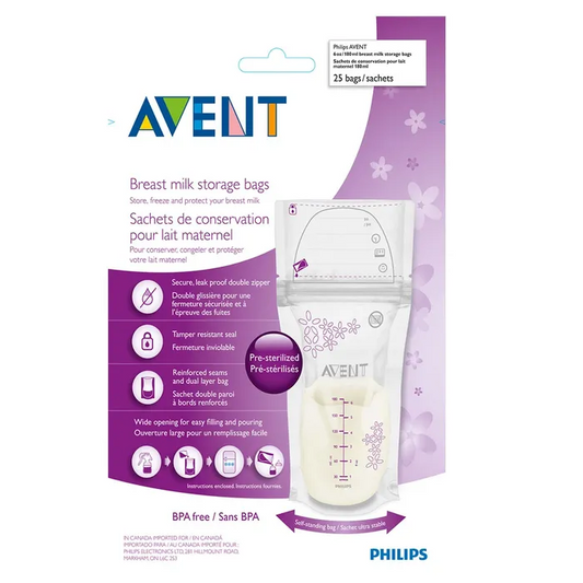 Avent Sachet Conservation Lait 180ml Sachets 25 Pièces