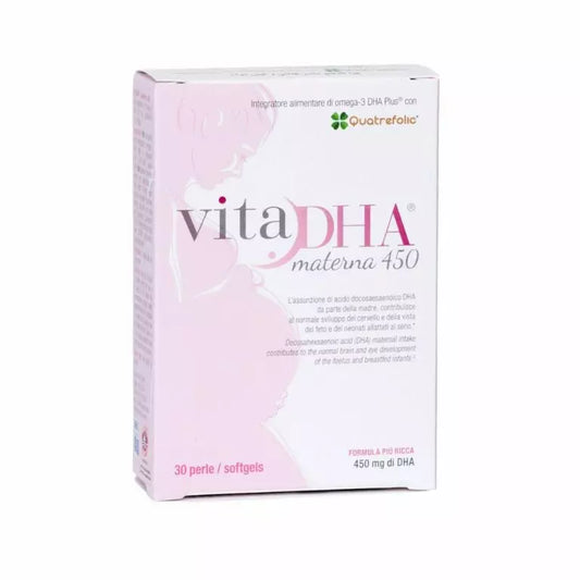 U.G.A. Nutraceuticals Srl Complément Alimentaire Vita DHA Materna 450 mg, 30 Gélules