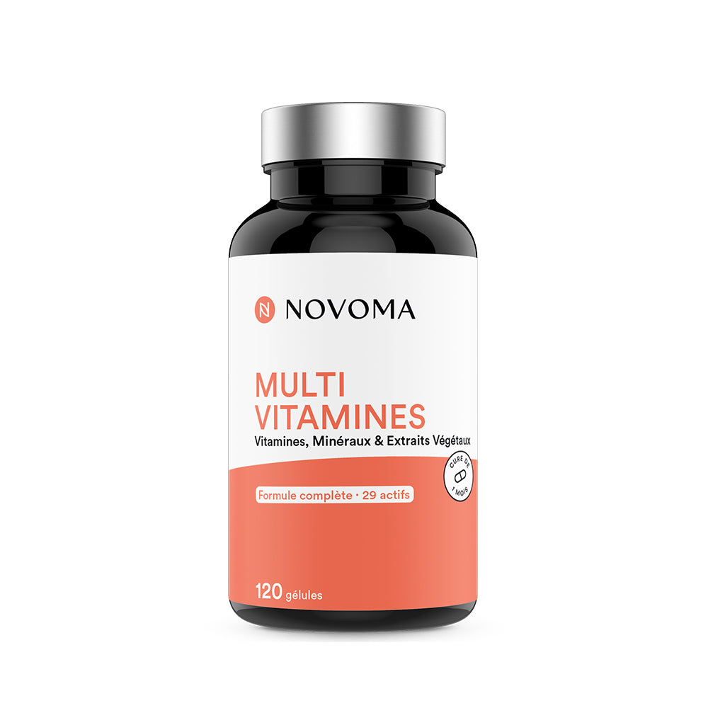 Novoma Multivitamines Vitamines Minéraux & Extraits Végétaux 120 Gélules