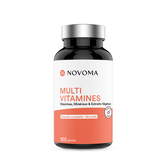 Novoma Multivitamines Vitamines Minéraux & Extraits Végétaux 120 Gélules