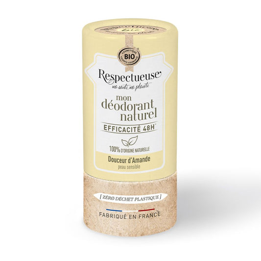 Respectueuse Mon Déodorant Naturel Douceur d'Amande Peaux Sensibles Bio 50 g
