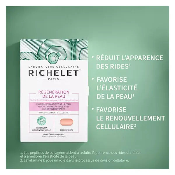Richelet Régénération de la Peau Complément Alimentaire 60 Comprimés