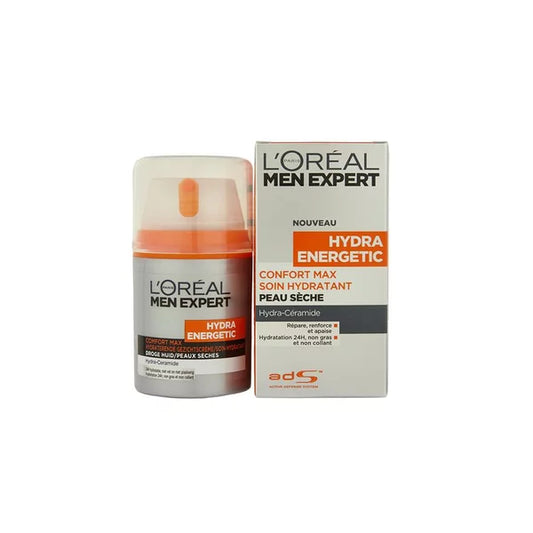 L'Oréal Paris Men Expert Hydra Energetic Confort Max Soin Hydratant Peau Sèche 50ml