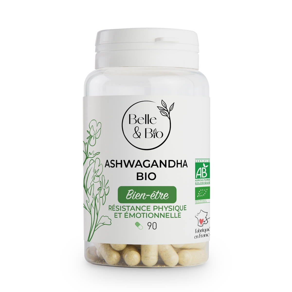 Belle & Bio Aswagandha Bien-Être Bio 90 Gélules