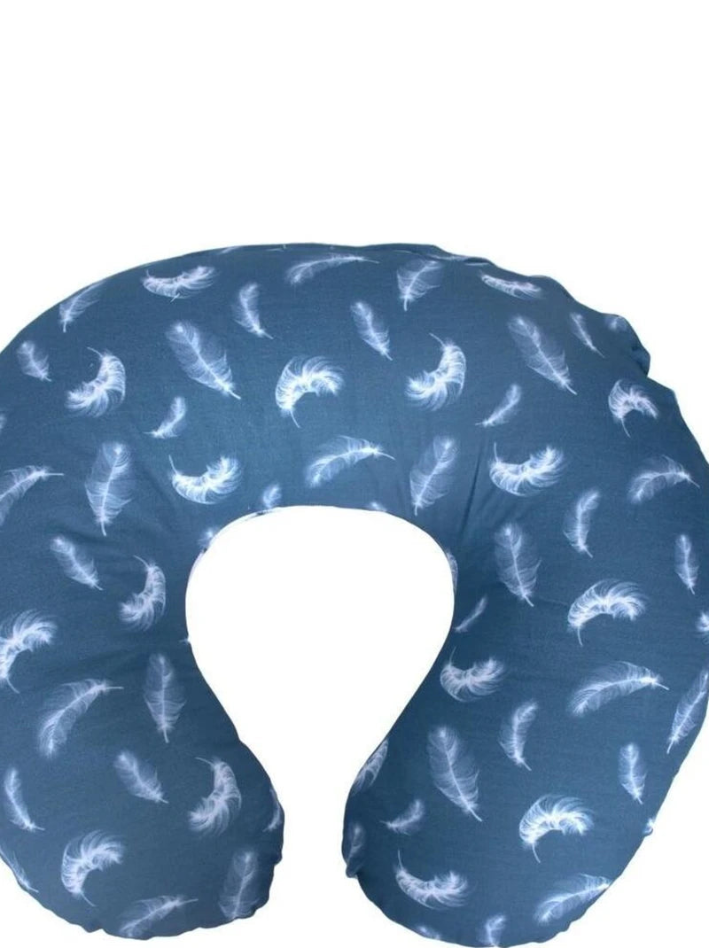 Coussin d'allaitement bleu, gris anthracite, gris