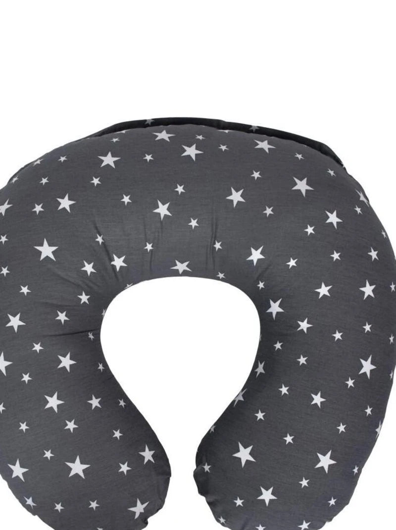 Coussin d'allaitement bleu, gris anthracite, gris