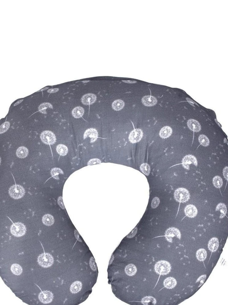 Coussin d'allaitement bleu, gris anthracite, gris