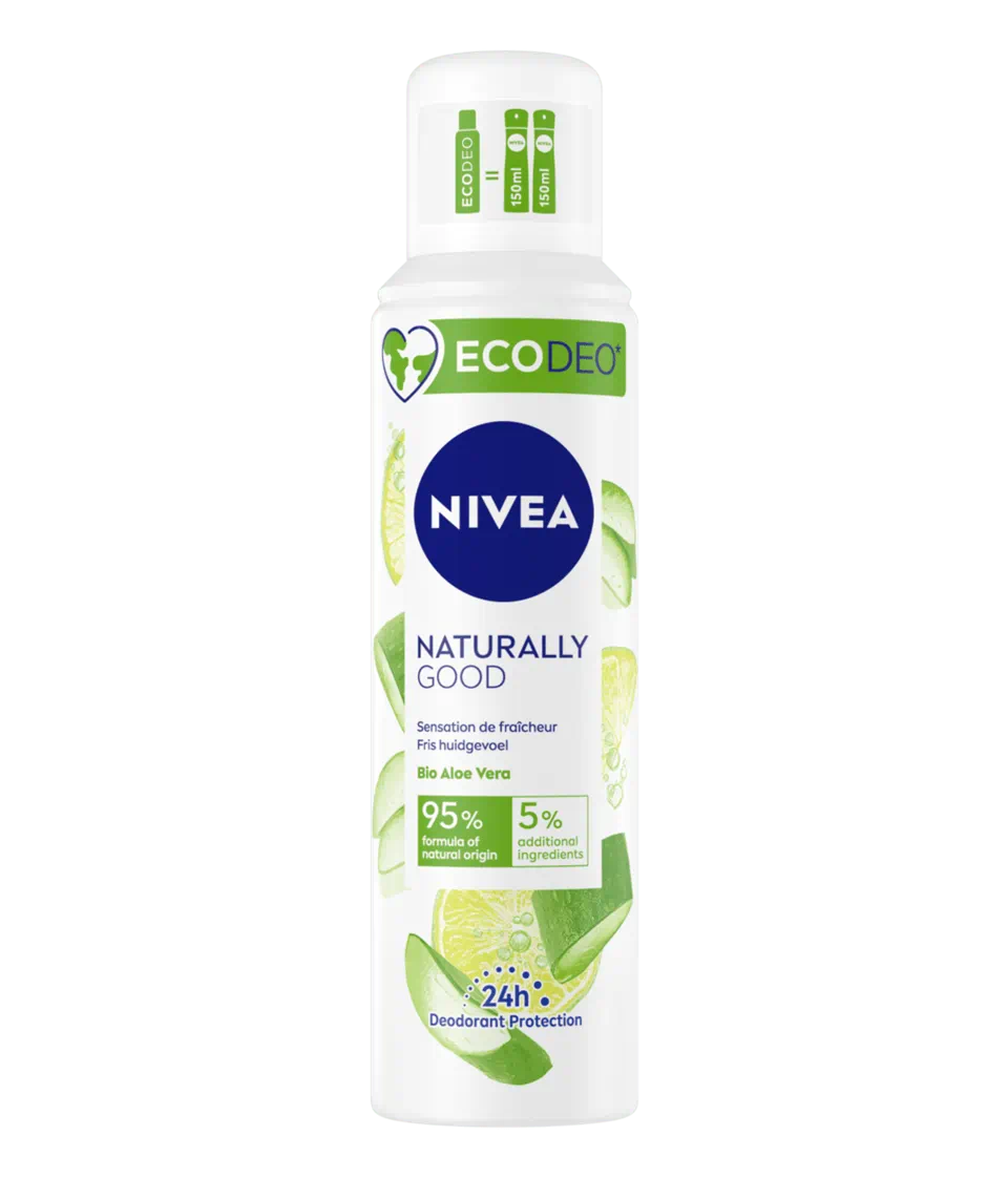 Nivea Naturally Good Protection 24H à l'Aloe Vera Bio Déodorant Spray 125 ml