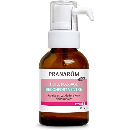 Pranarom Pranabb Huile de Massage Confort Digestif Apaise en Cas de Tensions Abdominales Fenouil Bio 30 ml
