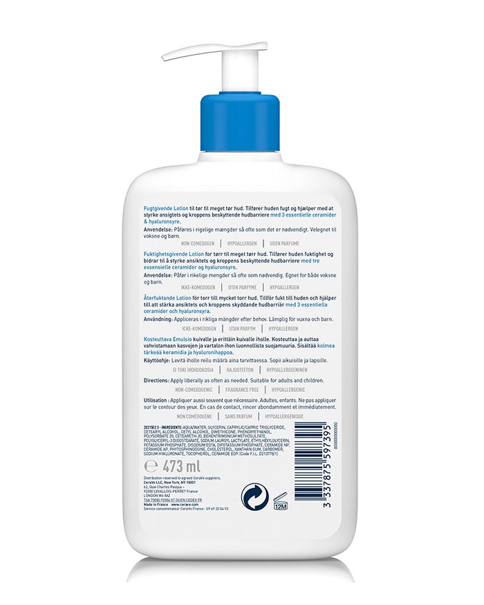 Lait Hydratant Visage et Corps Pour Les Peaux Sèches à Trèsèches 473 ml