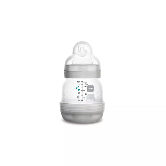 MAM Biberon Easy Start/Anti-Colique - 130ml - Sable - Tétine Débit 0