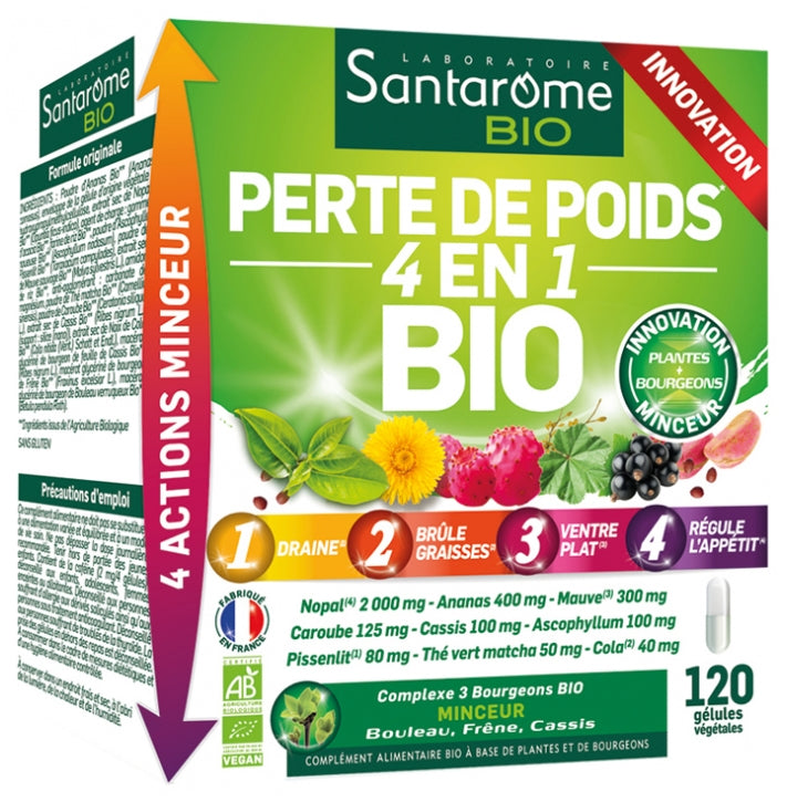 Perte de Poids 4 en 1 Bio (120 Gélules)