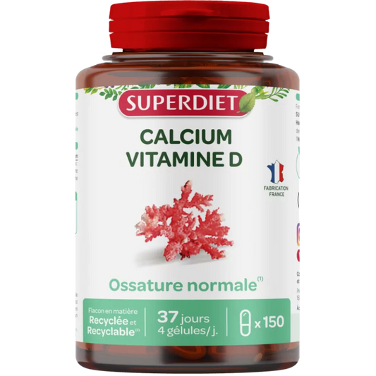 Superdiet Calcium + Vitamine d - 150 Gélules