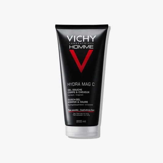 Vichy Homme Hydra Mag C Gel Douche Hydratant-Revigorant Corps Et Cheveux Peaux Sensibles 200ml