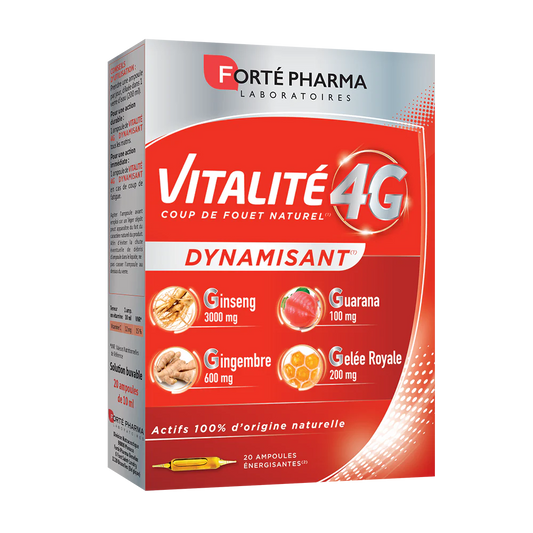 Forté Pharma Vitalité 4 g Dynamisant - Booster d'Énergie - 20 Ampoules