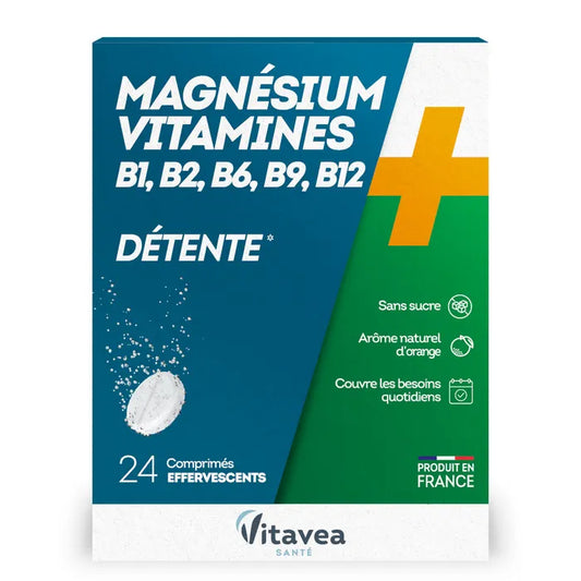 Magnésium + Vitamines B1,B2,B6 - 24 Comprimés